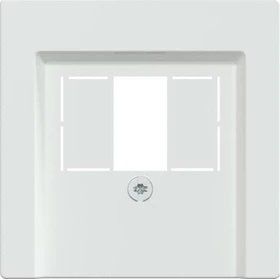 Merten System M Zentralplatte für TAE/Audio/USB, weiß glänzend