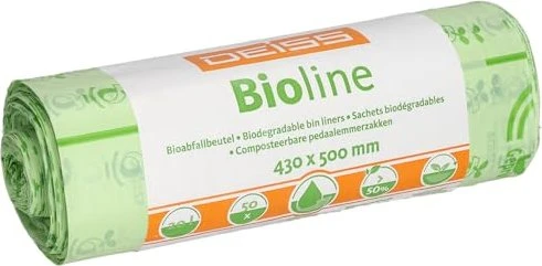 Deiss Bioline Müllbeutel Biofolie 20l natur, 50 Stück