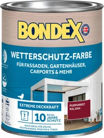 Bondex Wetterschutz-Farbe deckend außen Purpurrot (RAL3004), 750ml
