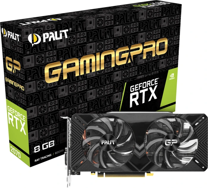Palit GeForce RTX 2070 GamingPro V1, 8GB GDDR6, DVI, HDMI, USB-C, 2x DP