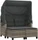 vidaXL Gartensofa mit Dach und Hockern 2-Sitzer hellgrau (365786)