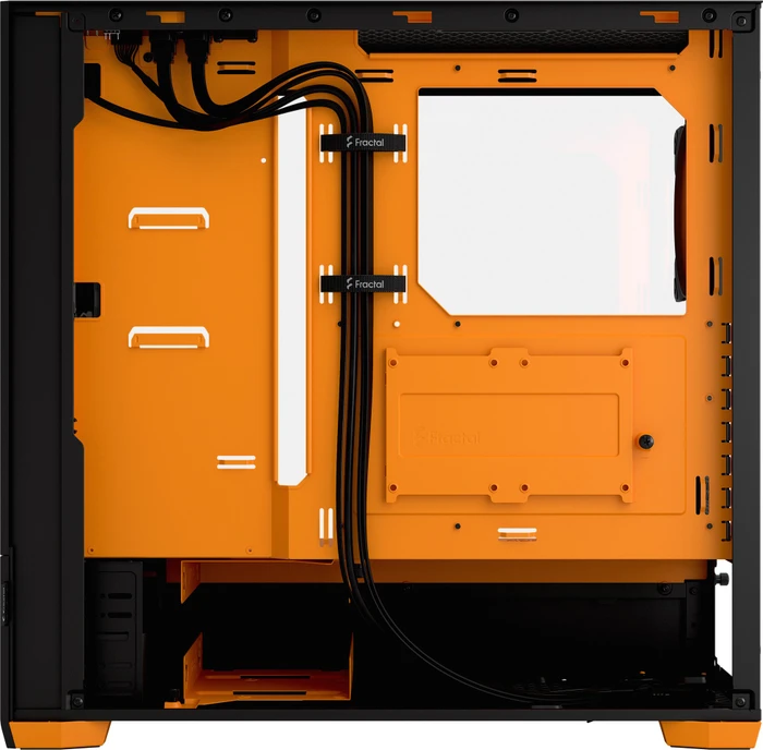 Fractal Design Pop Air RGB Orange Core TG Clear Tint, Glasfenster
