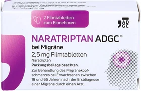Naratriptan ADGC bei Migräne 2.5mg Filmtabletten, 2 Stück