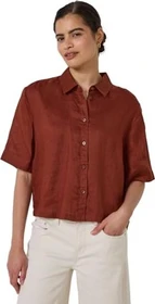 Street One Studio Leinen Hemd kurzarm sienna brown (Damen)