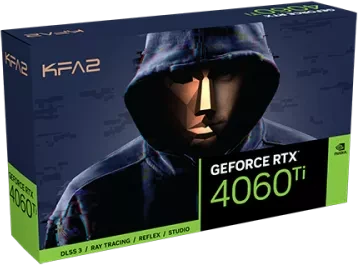 KFA2 GeForce RTX 4060 Ti EX (1-Click OC), 16GB GDDR6, HDMI, 3x DP