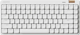 Lofree Flow Lite84, Off-White, LEDs weiß, Kailh LOW PROFILE Specter, USB/Bluetooth, US
