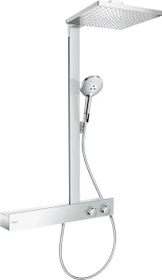 Hansgrohe Raindance E Showerpipe 300 1jet EcoSmart mit ShowerTablet 600 Thermostat Duschsystem chrom