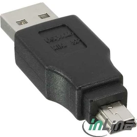 InLine USB 2.0 Adapter, Stecker A auf Mini 5-pol Stecker (33441C)