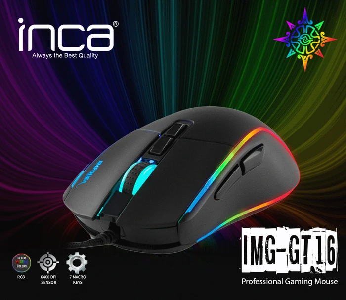 Inca IMG-GT16 RGB Gaming Mouse, USB