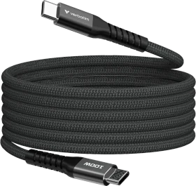 Verbatim Sync & Charge Magnetisches USB-C Kabel, USB 2.0, 480Mb/s, 100W PD 3.0/QC 3.0, USB-C Stecker auf USB-C Stecker, schwarz, 1.2m (31863)