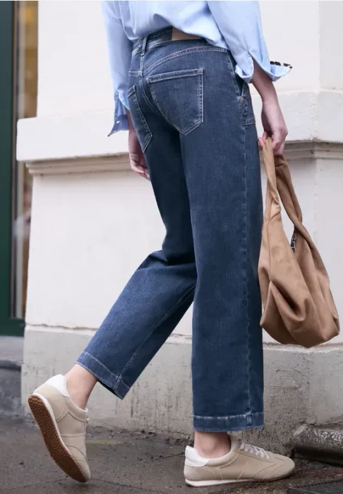Street One Studio Straight Leg Jeans medium blue washed (Damen)