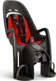 Hamax Zenith mit Gepäckträger-Adapter Fahrradkindersitz grau/rot