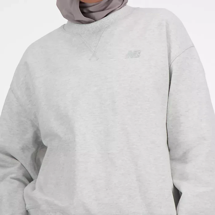 New Balance French Terry Crew Sweatshirt ash heather (Damen)