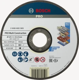 Bosch Professional ACS60VBF Mehrzweck Trennscheibe, 125x1x22.23mm, 1 Stück