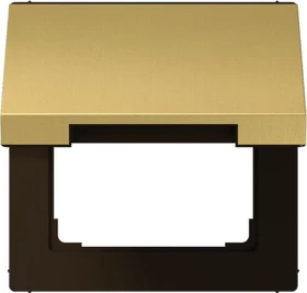 Jung Serie LS Klappdeckel mit Rückstellfeder, messing classic