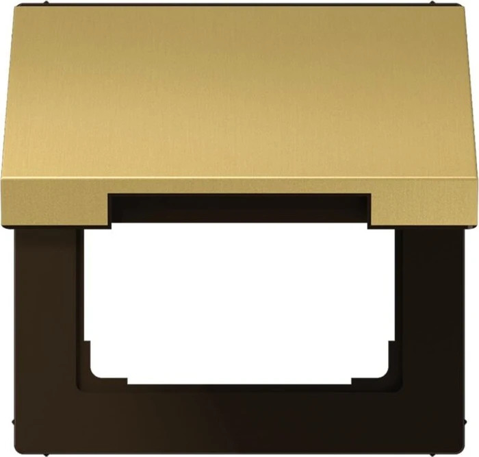 Jung Serie LS Klappdeckel mit Rückstellfeder, messing classic