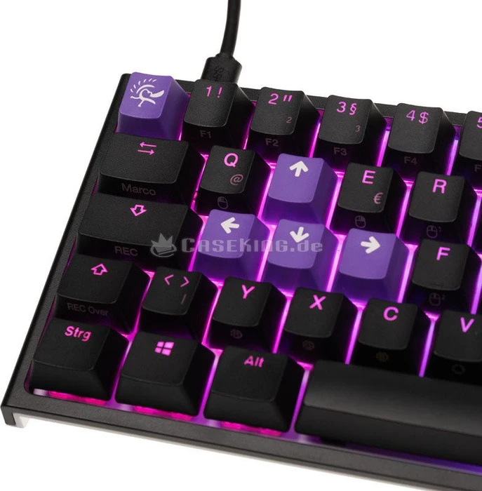 Ducky One 2 Mini RGB PBT, LEDs RGB, schwarz, MX SPEED RGB Silver, USB, US
