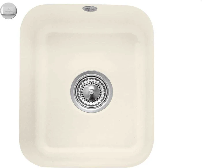 Villeroy & Boch Cisterna 45 Unterbau Becken mittig mit Ablauffernbedienung ivory