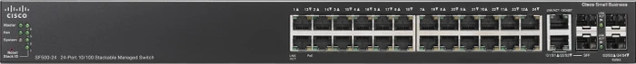 Cisco SF500 Rackmount Managed Stacking Switch, 24x RJ-45, 2x RJ-45/SFP