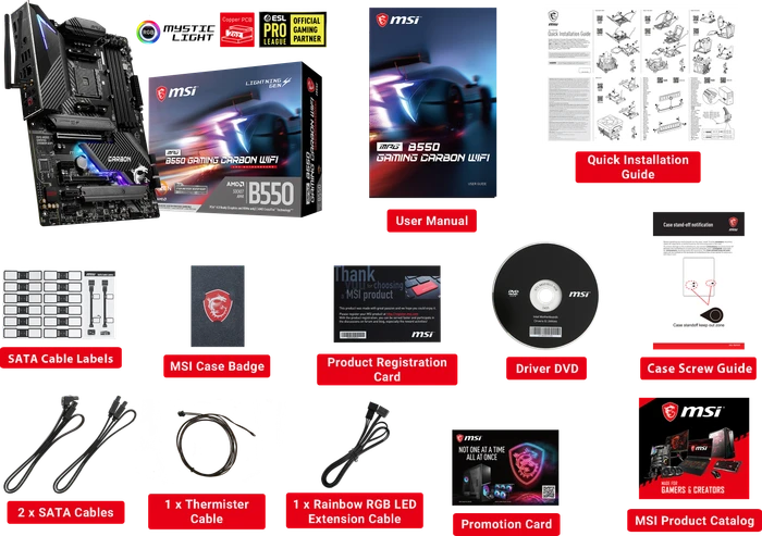 MSI MPG B550 Gaming Carbon WIFI (AMD AM4)