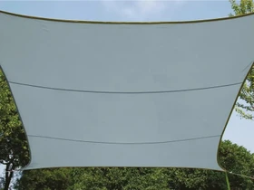 Perel Viereck Sonnensegel 500x500cm hellgrau
