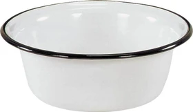 Krüger Emaillierte Schüssel 32cm 5l weiß/schwarz