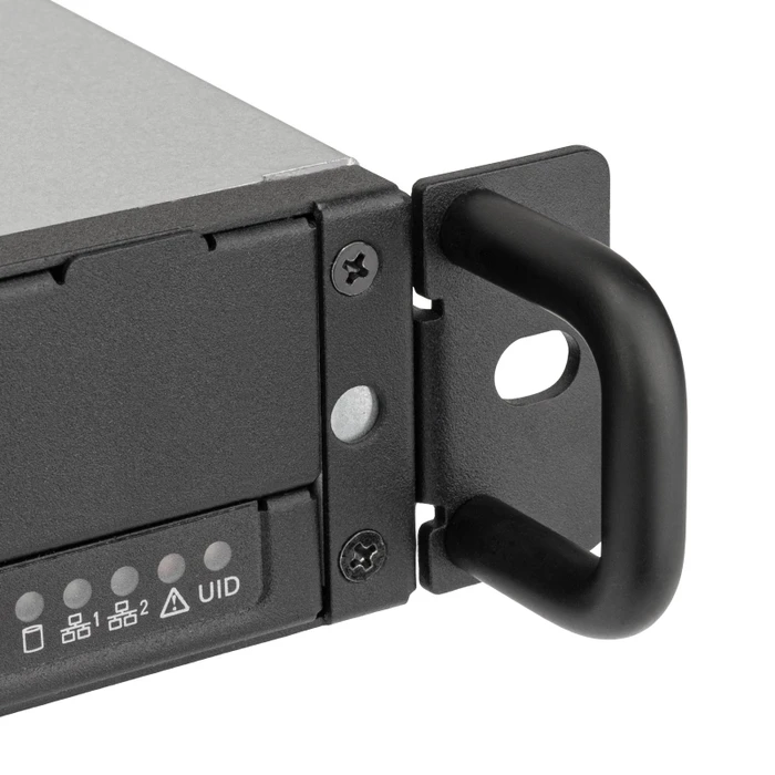 SilverStone RM100, Rackmount Storage, schwarz/grau, 1HE, Flex-ATX