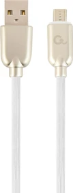 Gembird Premium Rubber Micro-USB Charging And Data Cable 2.0m weiß