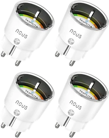 Nous Smart WiFi A1T Tasmota, Smart-Steckdose, 4er-Pack