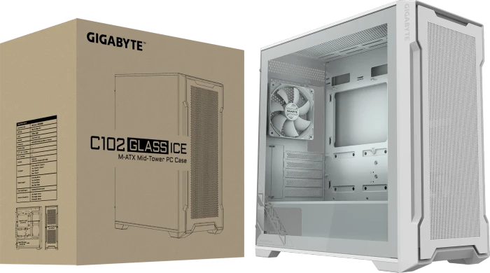 GIGABYTE C102 GLASS, Glasfenster