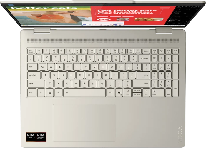 Lenovo Yoga 7 2-in-1 16AKP10, Seashell, Ryzen AI 7 350, 16GB RAM, 1TB SSD, DE