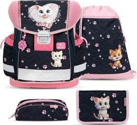 Belmil Classy Cute Kitten Schultaschen-Set, 4-tlg.