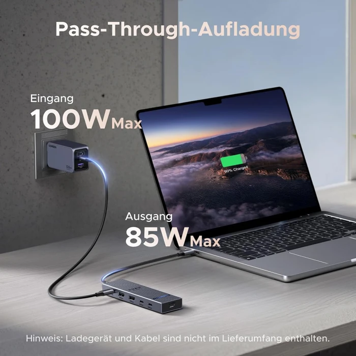 Ugreen Revodok Pro 6-in-1 USB C Video Hub, USB-C 3.1 [Stecker]