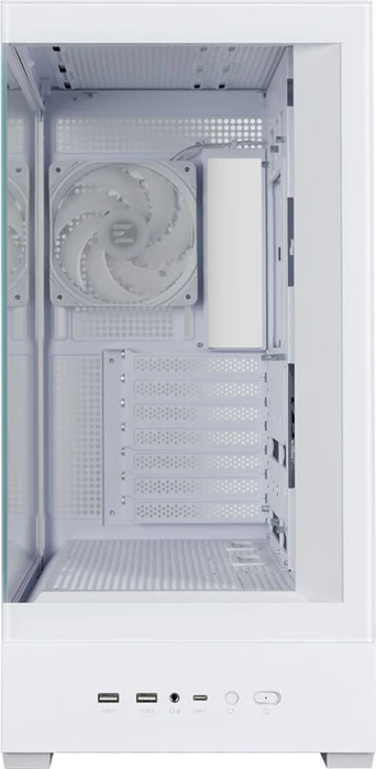 Zalman P40 DS White, weiß, Glasfenster