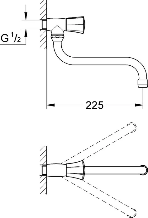 Grohe Costa L Auslaufventil 1/2" chrom