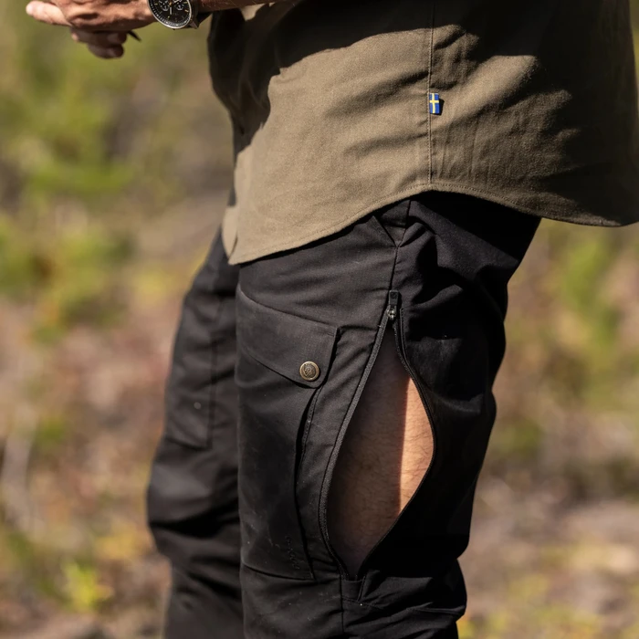 Fjällräven Abisko Hybrid Trail Hose lang schwarz (Herren)
