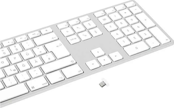 Matias Wireless USB-C Keyboard for Mac, Silver, USB, DE