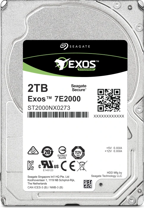Seagate Exos E 7E2000 2TB, 24/7, 4Kn / 2.5" / SATA 6Gb/s