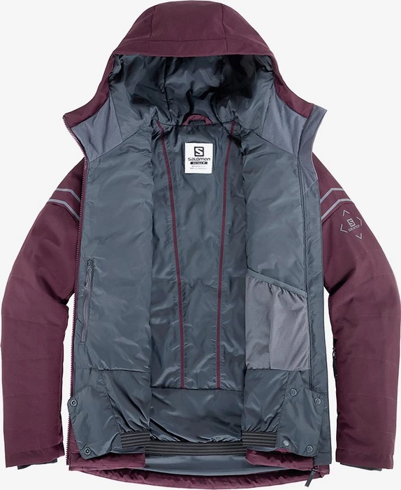 Salomon Edge Funktionsjacke winetasting/ebony (Damen)