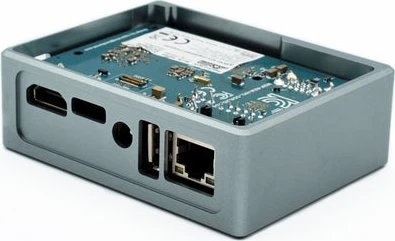 KKSB Aluminiumgehäuse für Odroid XU4, grau/schwarz