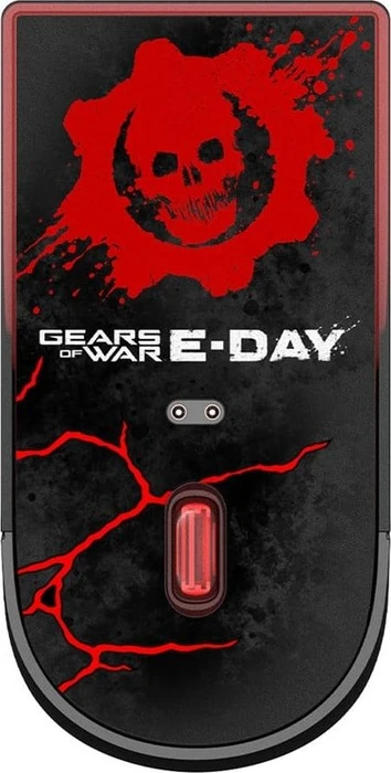 8BitDo Retro R8 Mouse mit Ladestation, Gears of War E-Day Edition, schwarz/rot, USB/Bluetooth