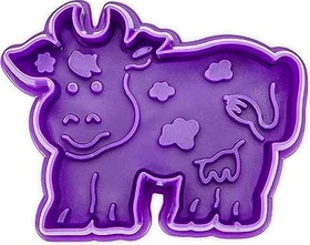 Städter Präge-Ausstecher mit Auswerfer Kuh 7cm violett