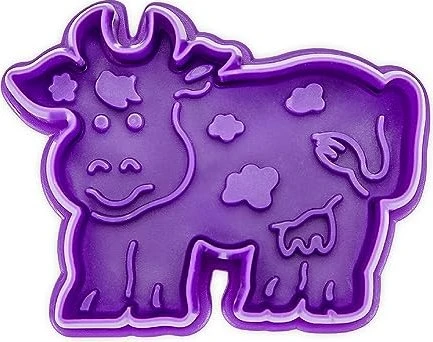 Städter Präge-Ausstecher mit Auswerfer Kuh 7cm violett