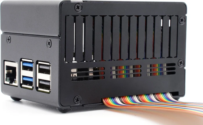 KKSB Gehäuse für Raspberry Pi 5, Platz für Raspberry Pi HATs/Add-on Boards/Kühler, schwarz