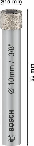 Bosch Professional PRO Ceramic Dry Diamant-Trockenbohrkrone, 10x66mm, 1 Stück