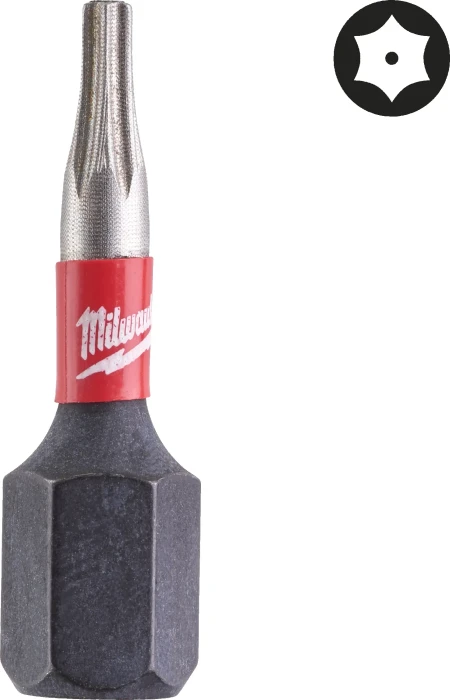 Milwaukee Shockwave TX BO7 Torx BO Bit 1/4", T7x25mm, 2 Stück
