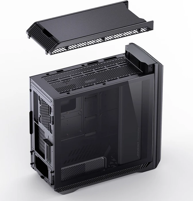 Jonsbo D500 Black, schwarz, Glasfenster