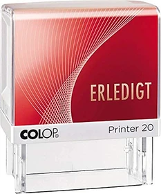 COLOP Printer 20 LGT Textstempel ERLEDIGT, 38x14mm, rot