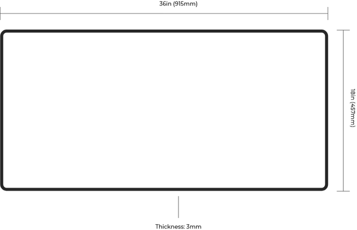 Glorious Chroma Key Green Screen XXL Mauspad, 915x457mm, grün