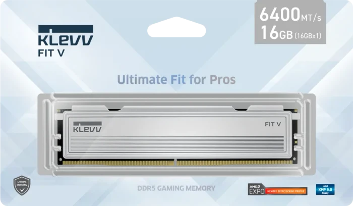 Klevv Fit V Ceramic White UDIMM 32GB Kit, DDR5-6000, CL28-36-36-76